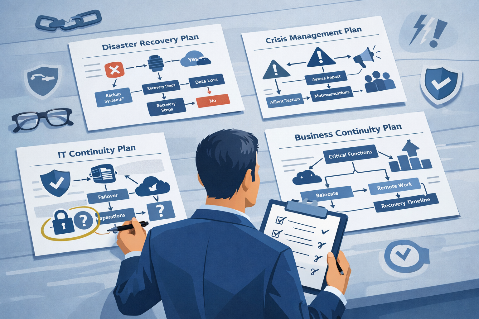 Business continuity planning gap assessment review process