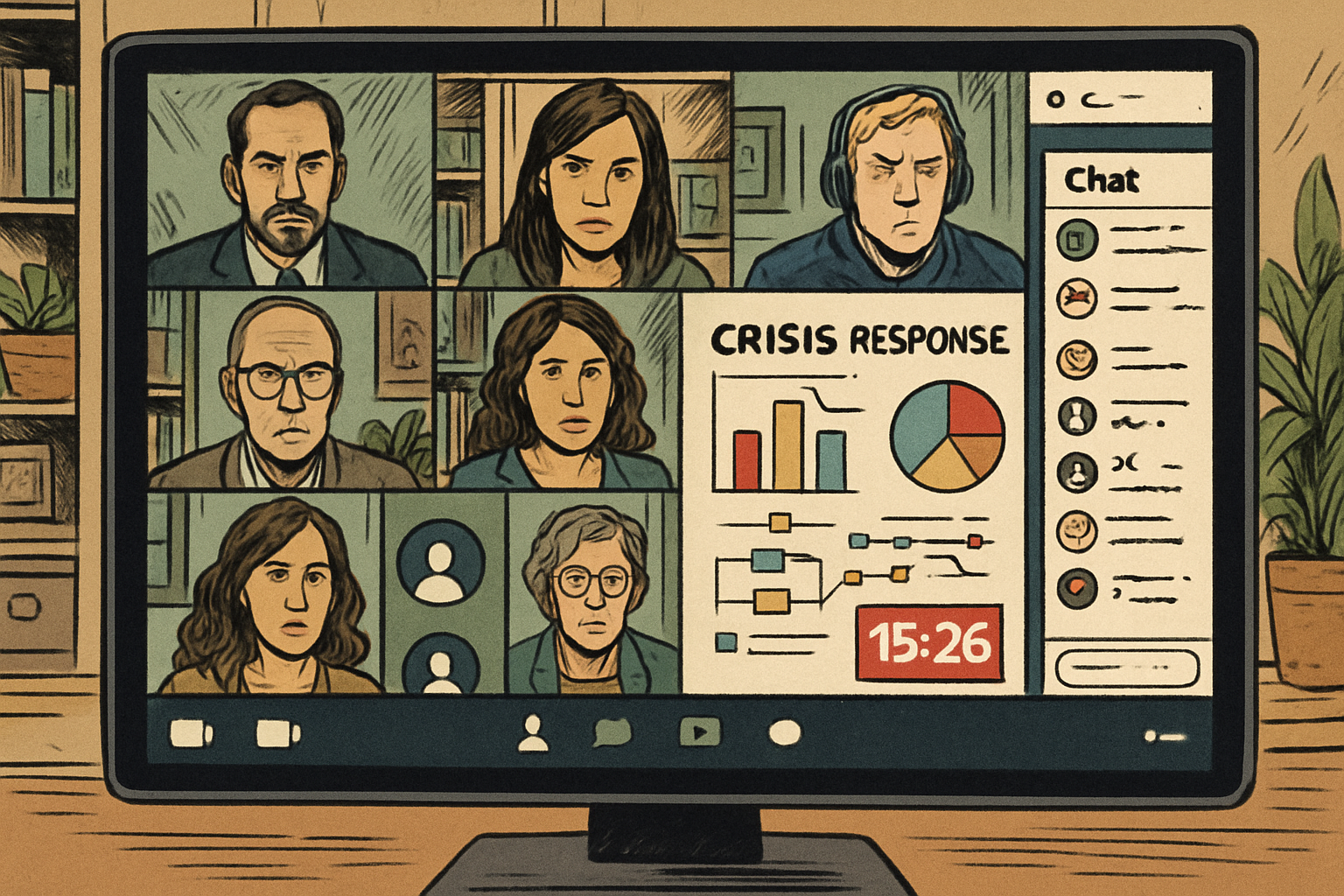 Crisis simulation over Microsoft Teams
